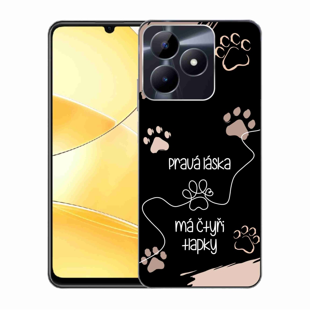 Gél tok mmCase a Realme C51/C53 készülékhez - kutya motívum 1 fekete háttér