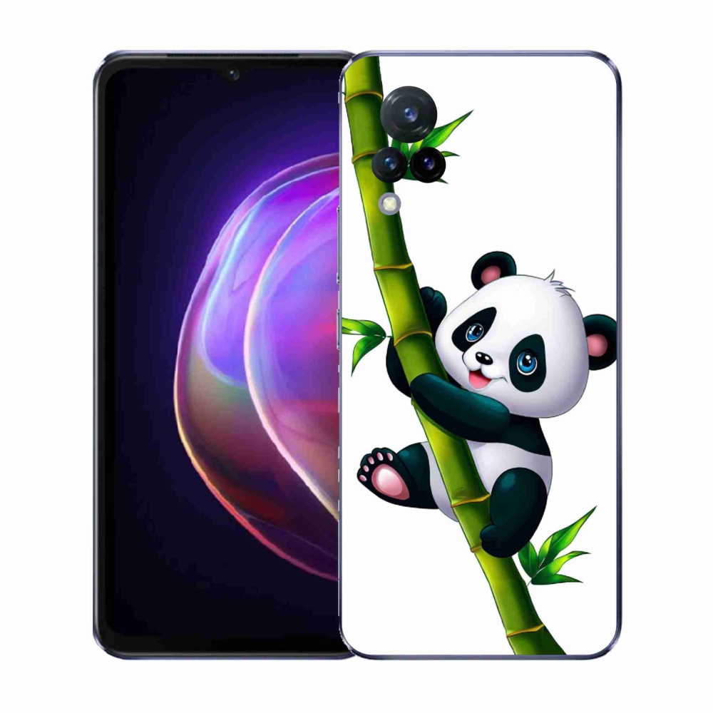 Gél borító mmCase a Vivo V21 4G/5G készülékhez - panda a bambuszon