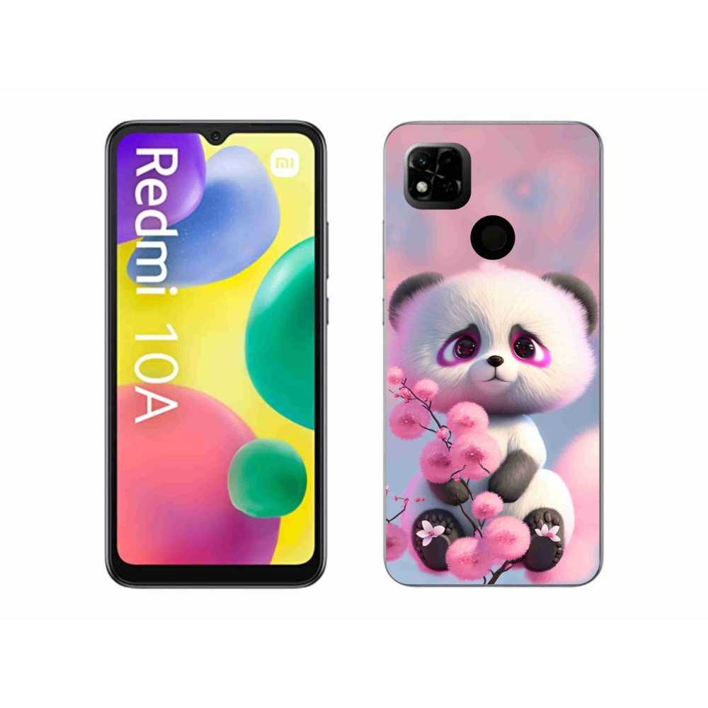 Gél borító mmCase a Xiaomi Redmi 10A számára - aranyos panda 1