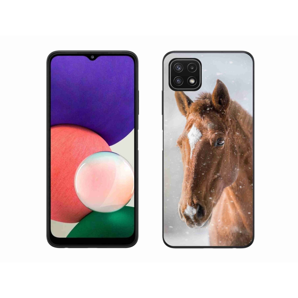 Zselés borítás mmCase Samsung Galaxy A22 5G - barna ló 2