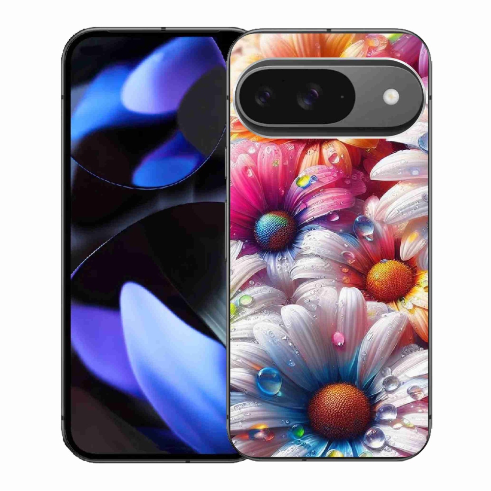 Gél borítás mmCase a Google Pixel 9/9 Pro készülékhez - színes margaréták