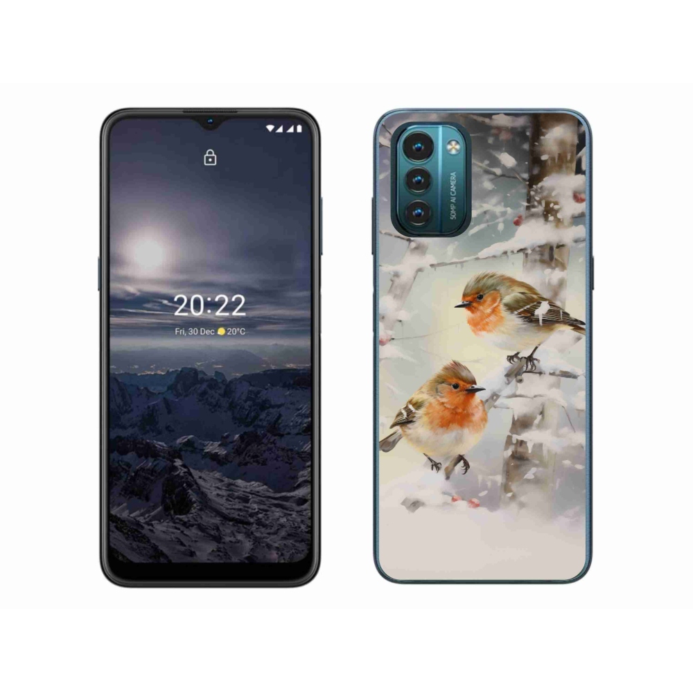 Zselés borítás mmCase a Nokia G11/G21 készülékhez - madarak télen