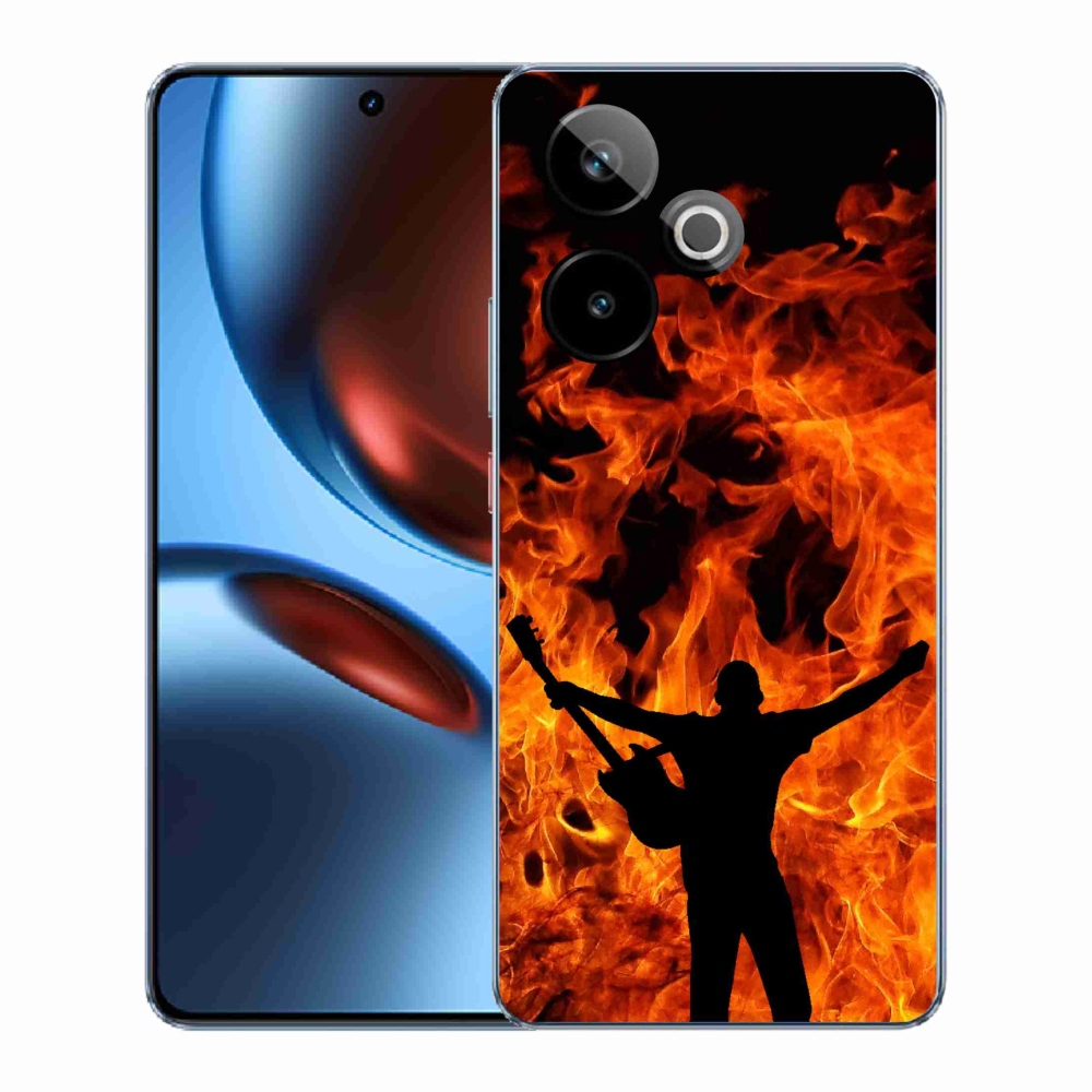 Rugalmas zselés tok mmCase képzelet a Realme GT 7 5G/GT 7T 5G - zenész és tűz