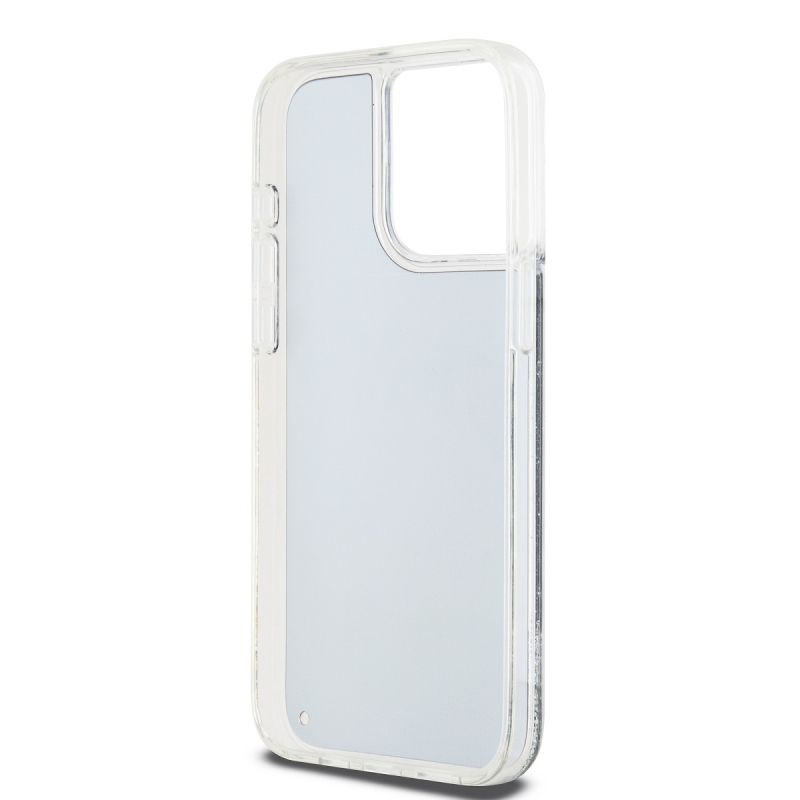 DKNY Liquid Glitter Arch Logo hátlapi borító iPhone 12/12 Pro Fekete