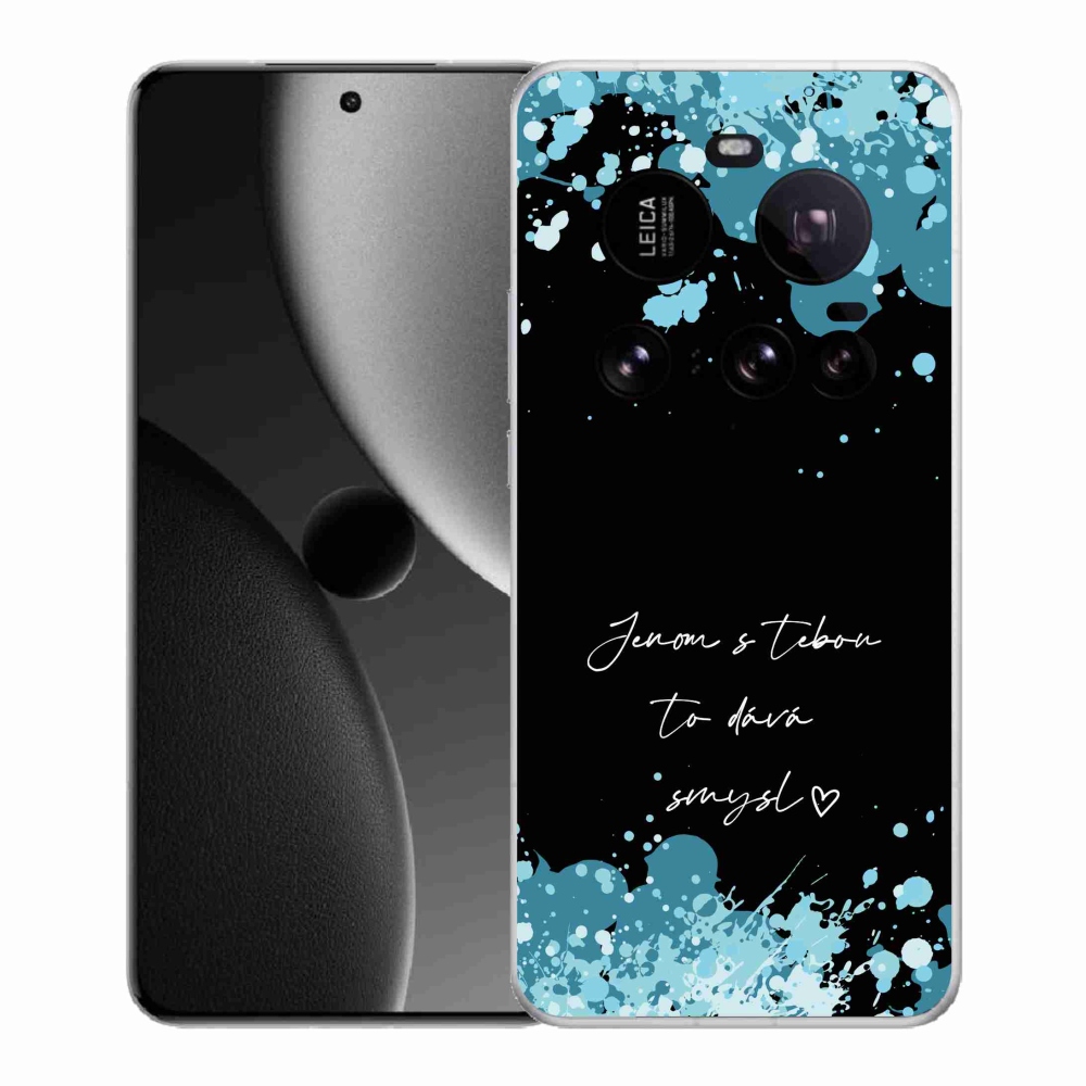 Gél borító mmCase a Xiaomi 15 Ultra - szerelem szöveg fekete háttérrel