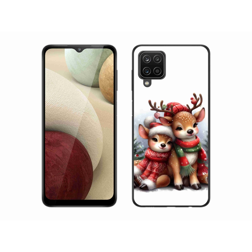 Gél borítás mmCase Samsung Galaxy A12 készülékhez - karácsonyi rénszarvas