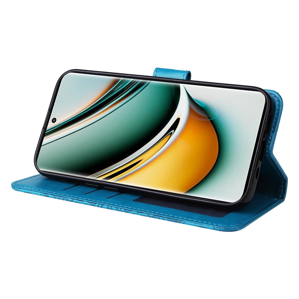 Napraforgó könyvtáska a Realme 11 Pro 5G/11 Pro+ 5G számára - kék