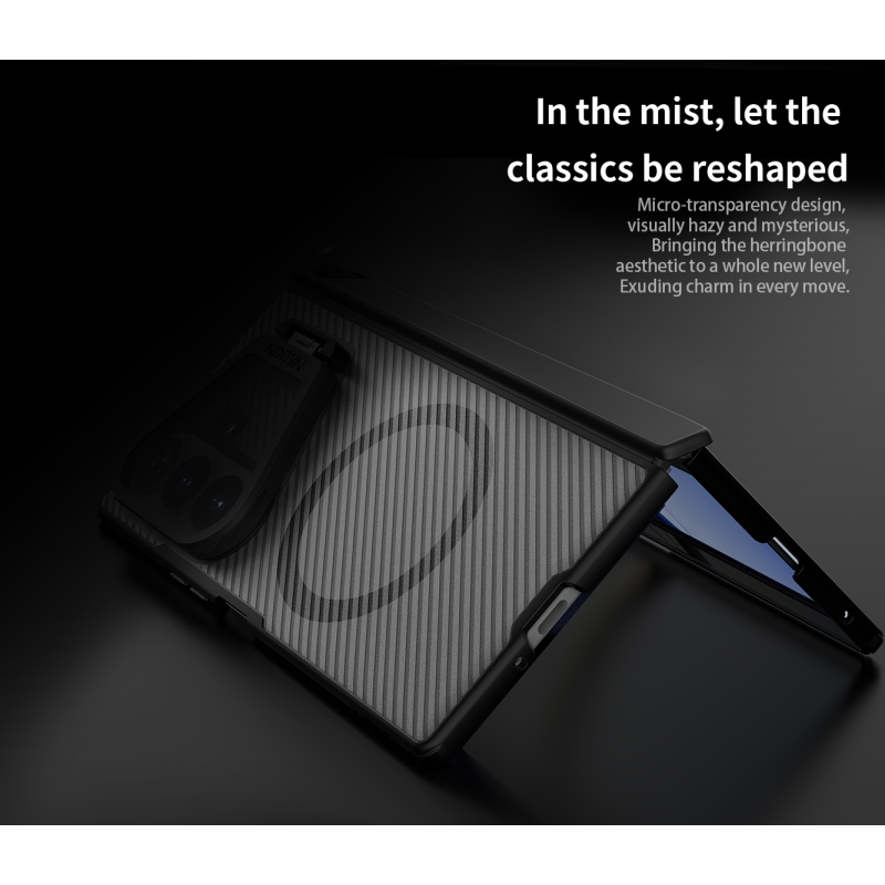 Nillkin CamShield Prop Magnetic (átlátszó lencse) hátsó tok a Samsung Galaxy Z Fold 8 Ultra-hoz, átlátszó fekete