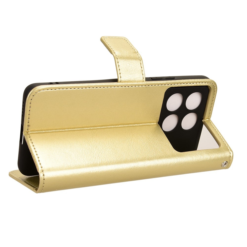 Tárca könyv tok Xiaomi Poco X6 Pro 5G - arany színű