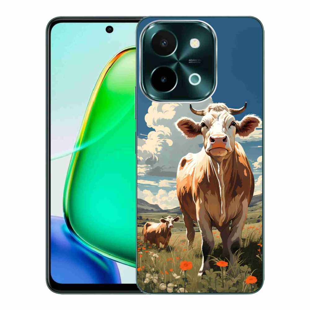 Gél védőhuzat mmCase a Vivo Y28-hoz - tehenek a réten