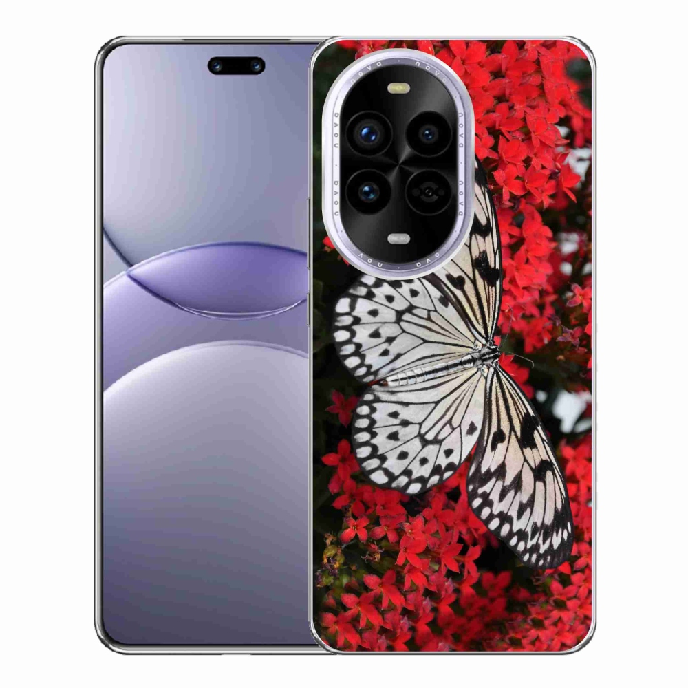 Gél borítás mmCase a Huawei Nova 13 Pro 5G - fekete és fehér pillangó 1