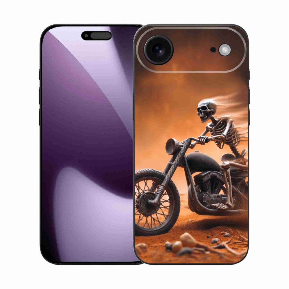 Zselés borítás mmCase iPhone 17 Air készülékhez - csontváz egy motorkerékpáron