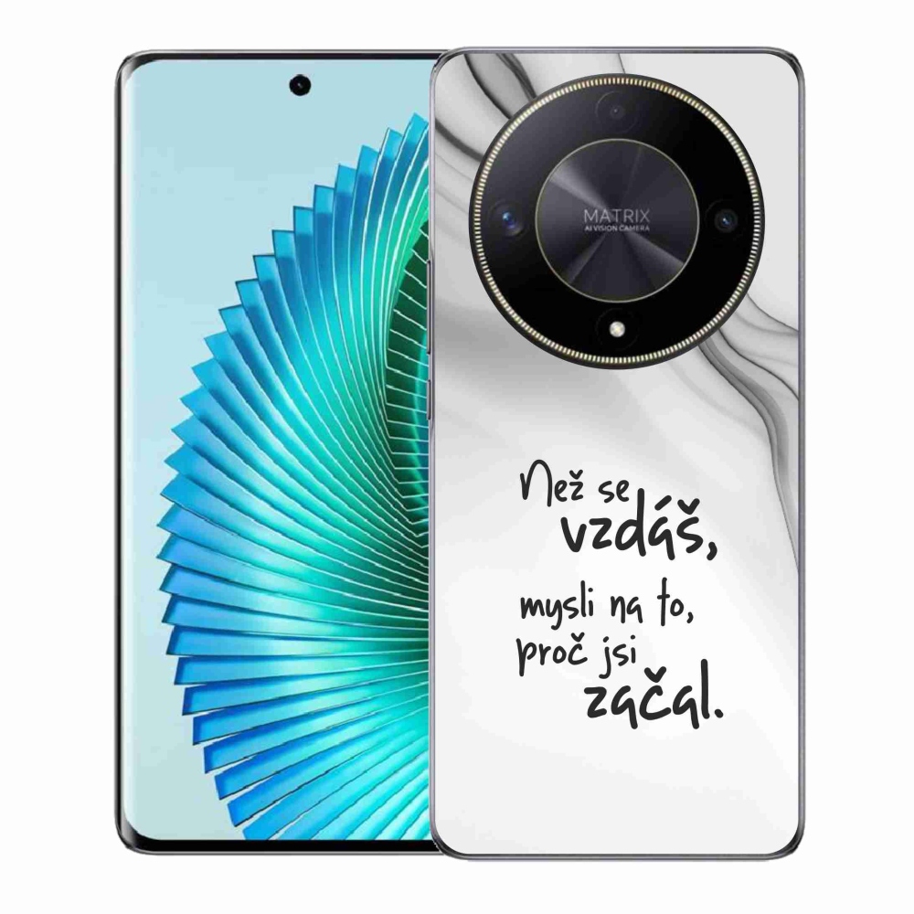 Gél borítás mmCase a Honor Magic 6 Lite 5G készülékhez - Idézet 2 fehér háttér
