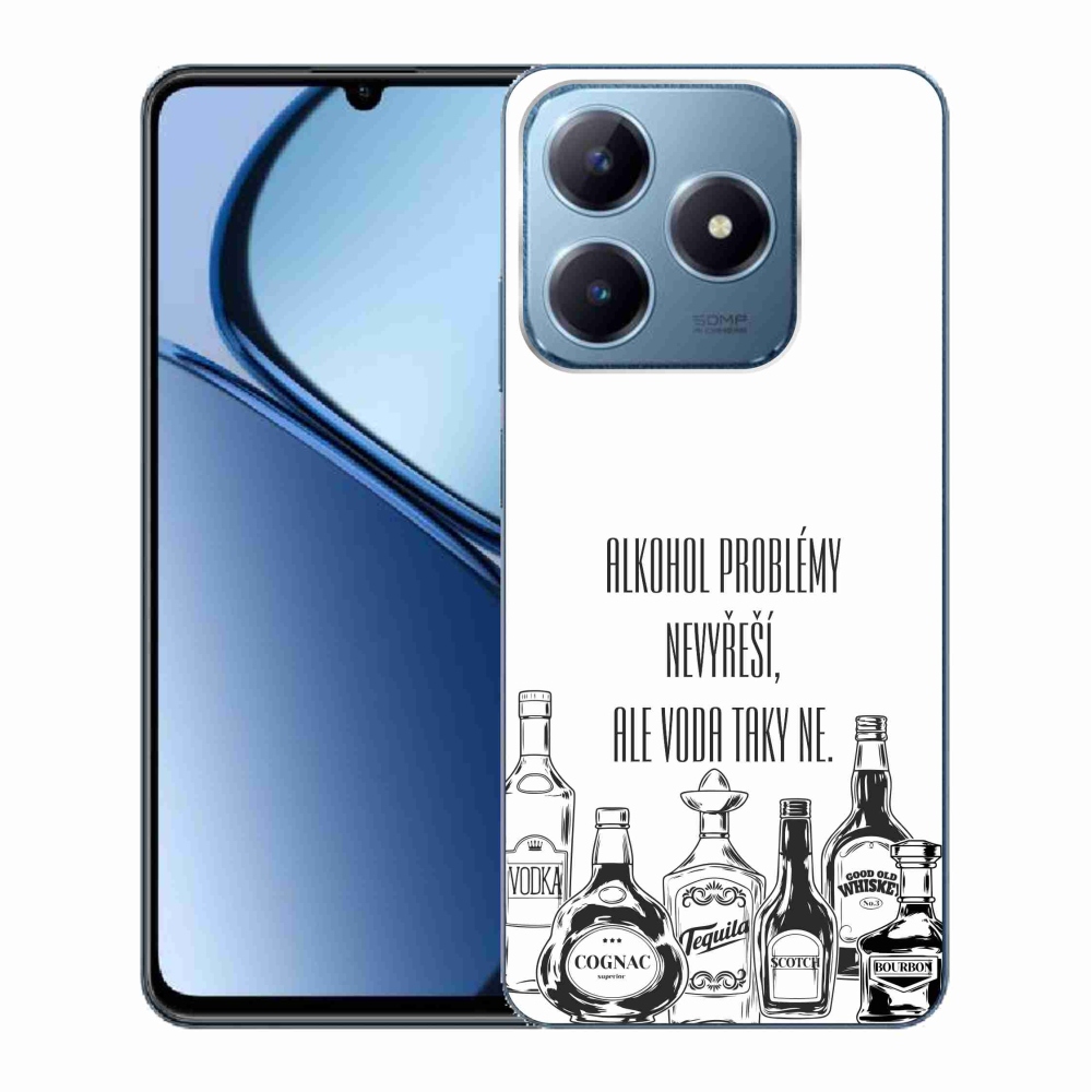 Gél borító mmCase a Realme C63 készülékhez - vicces szöveg fehér háttérrel