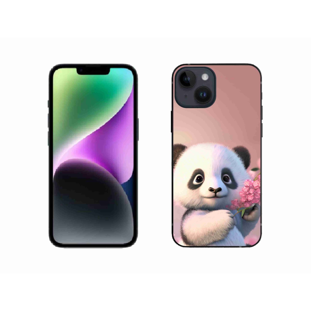 Gél borítás mmCase iPhone 14 készülékhez - aranyos panda
