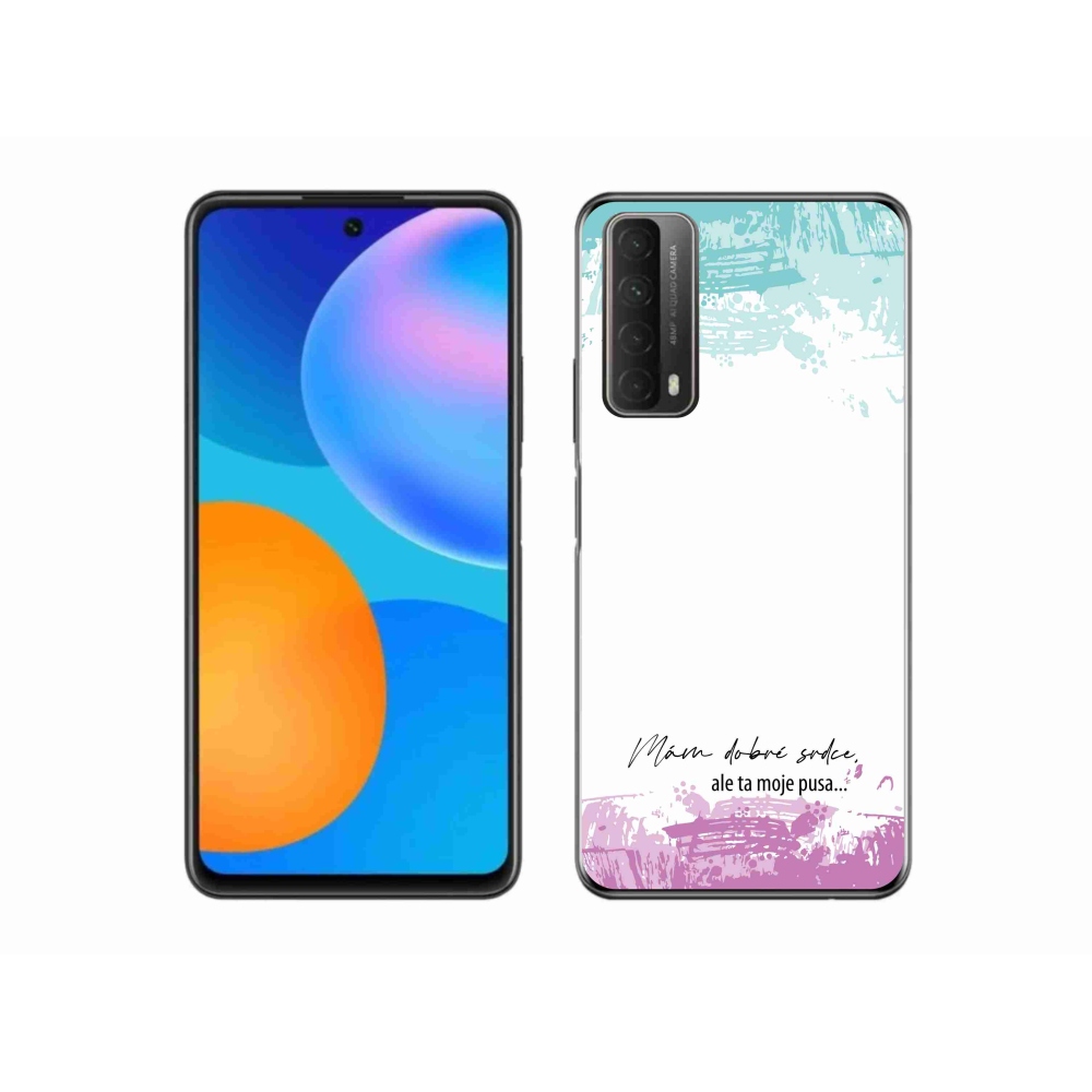 Gél borító mmCase a Huawei P Smart (2021) számára - vicces szöveg 3 fehér háttér