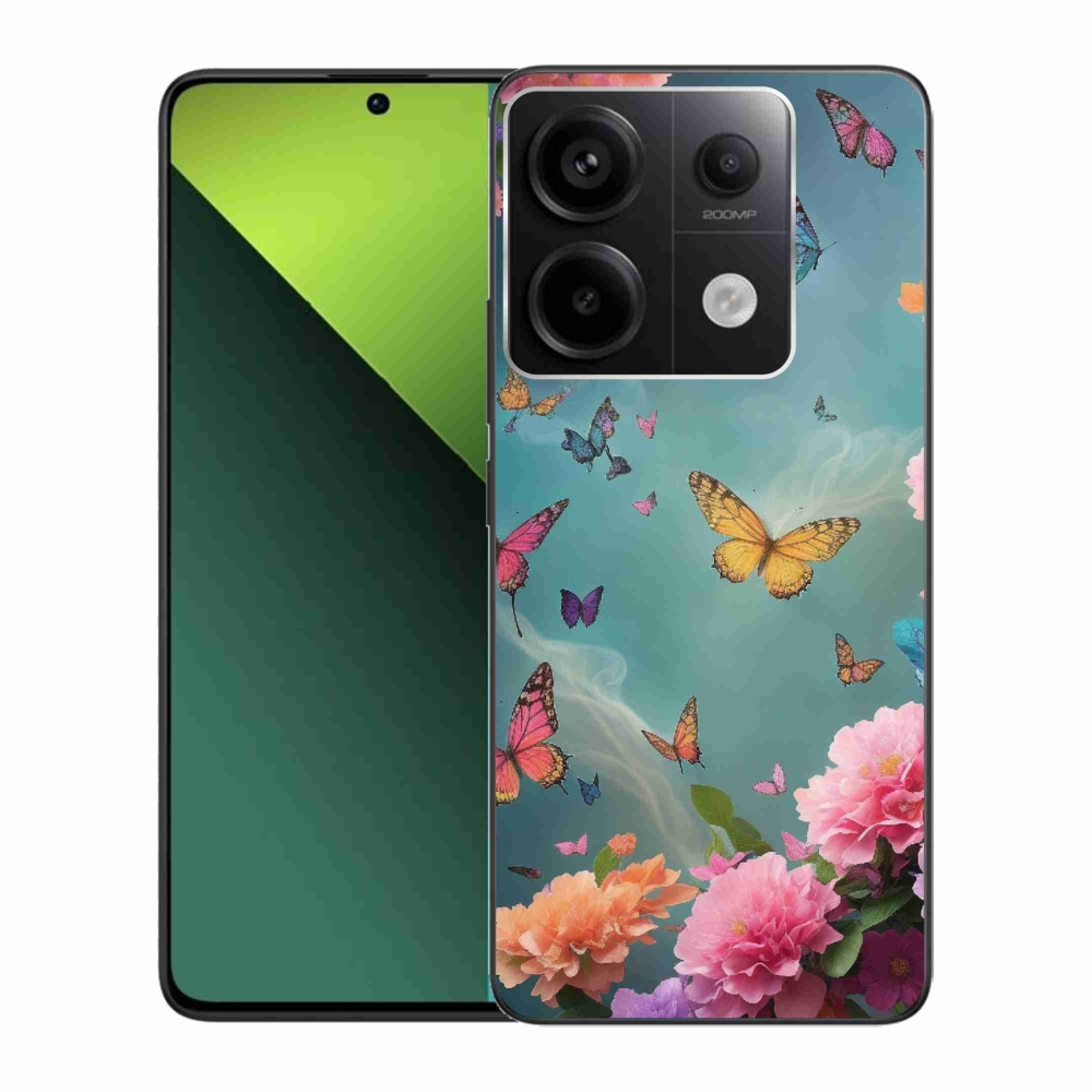 Gél borítás mmCase a Xiaomi Redmi Note 13 Pro 5G/Poco X6 5G számára - színes virágok és pillangók