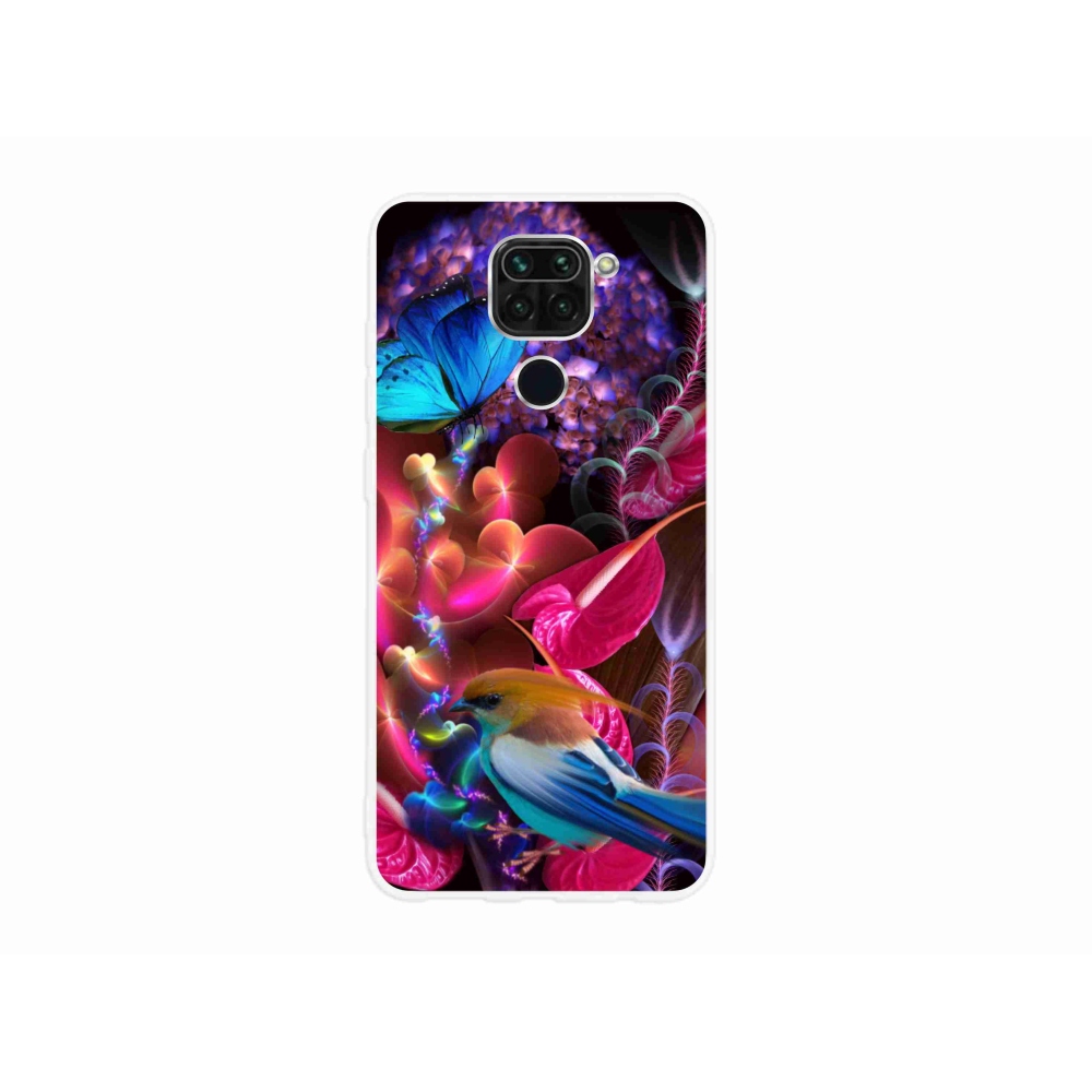 Gél borító mmCase a Xiaomi Redmi Note 9-hez - színes virágok