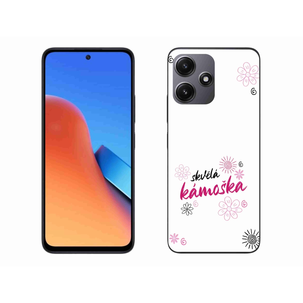 Gél borító mmCase a Xiaomi Redmi 12 5G - nagyszerű haver fehér háttérrel