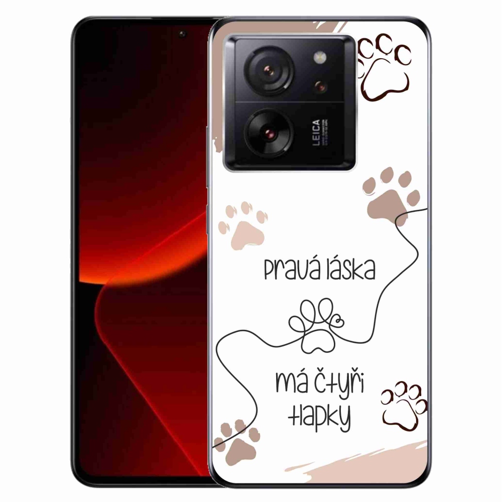 Gél borítás mmCase a Xiaomi 13T/13T Pro - kutya motívum 1 fehér háttérrel