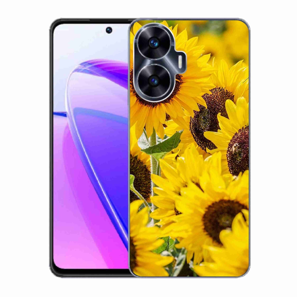 Gél borító mmCase a Realme C55 készülékhez - napraforgó