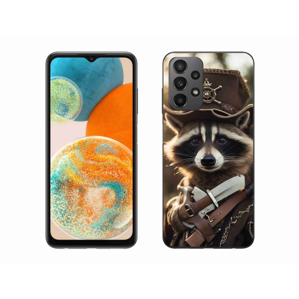 Zselés borítás mmCase Samsung Galaxy A23 4G/5G készülékhez - mosómedve egyenruhában