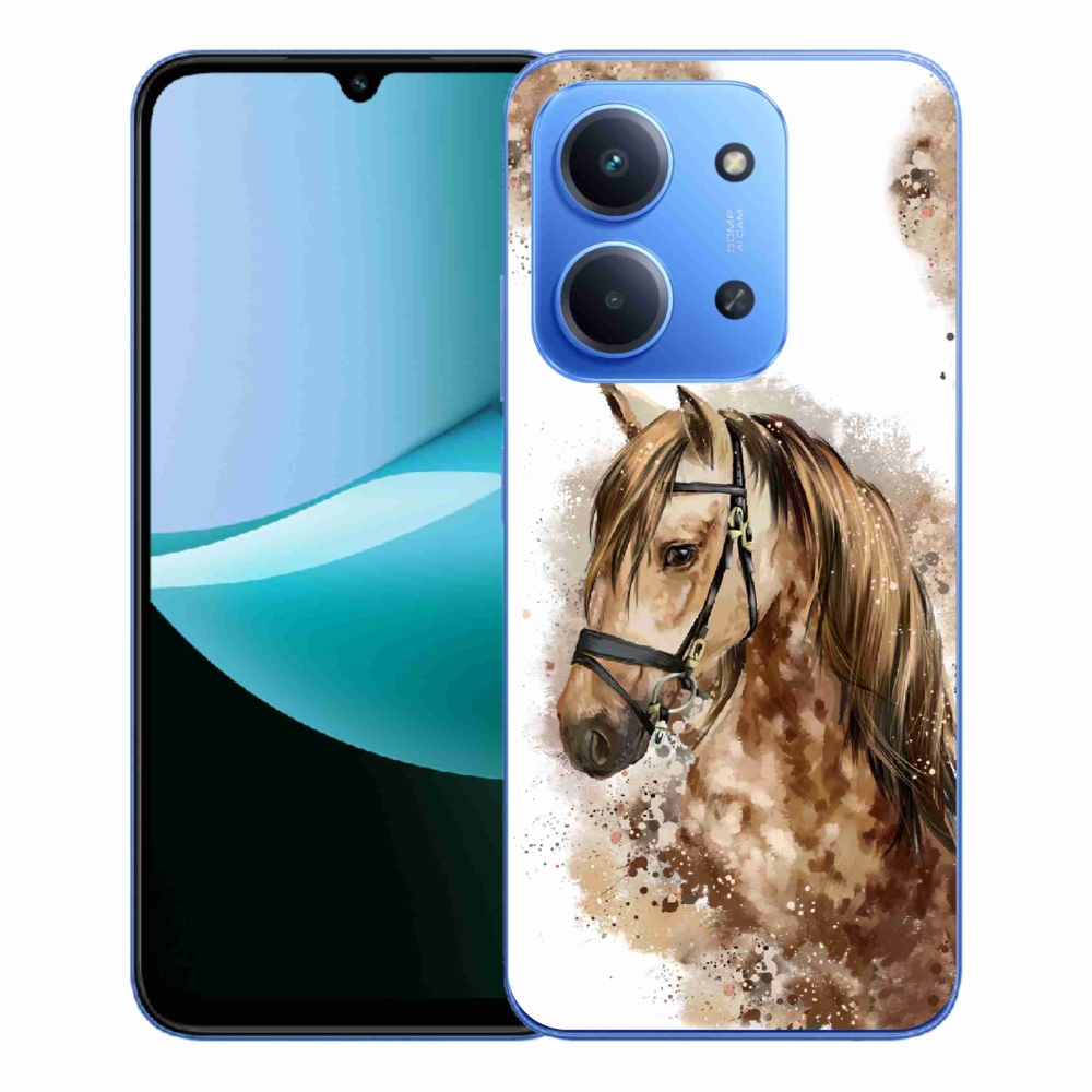 Gél borítás mmCase a Xiaomi Redmi 15C 4G/5G (173mm) - barna rajzfilm lóhoz