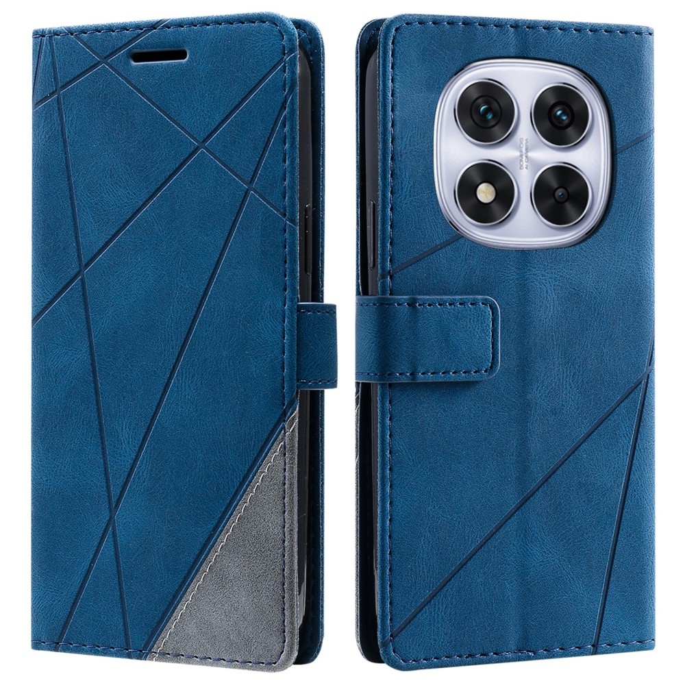 Vonalak könyv tok Xiaomi Redmi Note 14 Pro 5G/Poco X7 5G/Note 14 Pro+ 5G - kék