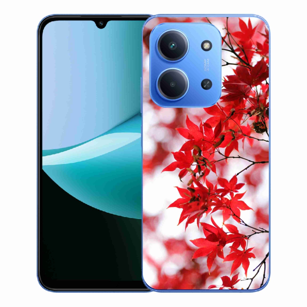 Gél borítás mmCase a Xiaomi Redmi 15C 4G/5G (173mm) - piros levelek