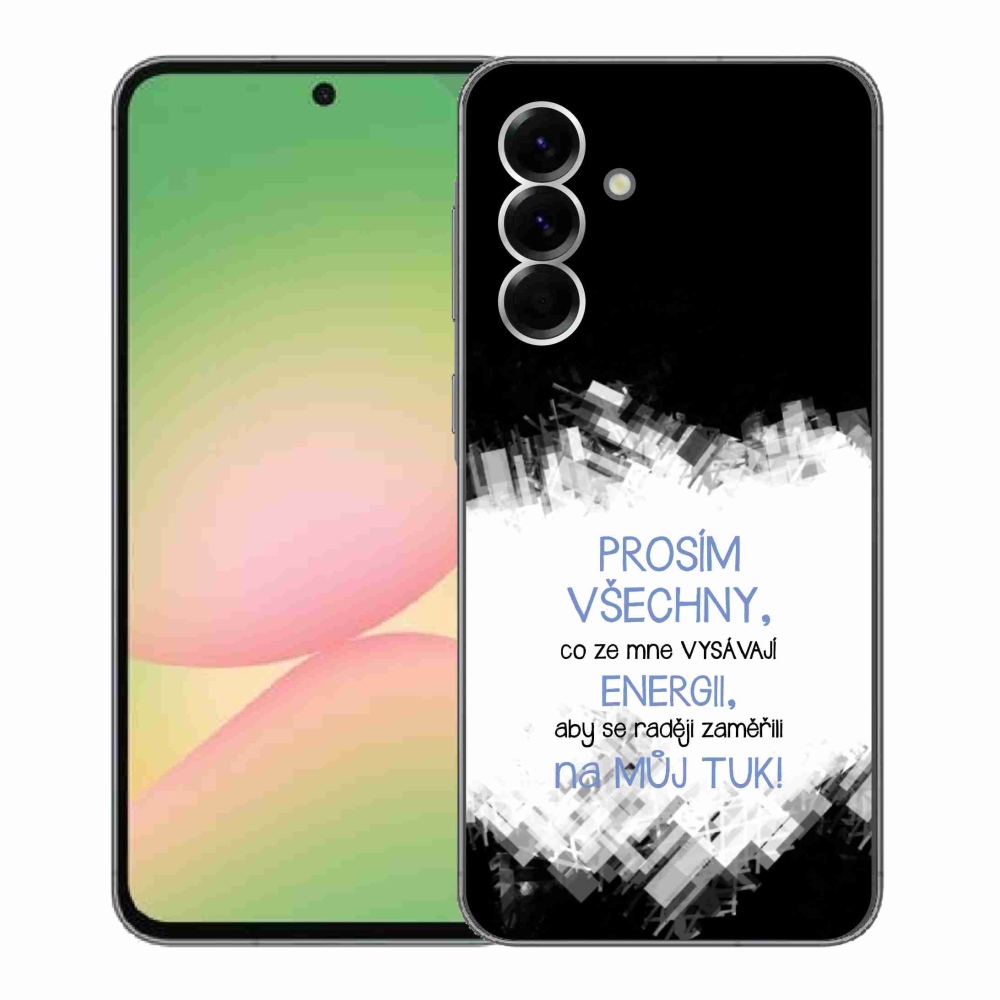 Gél borító mmCase Samsung Galaxy A56 5G - vicces szöveg 1 kék