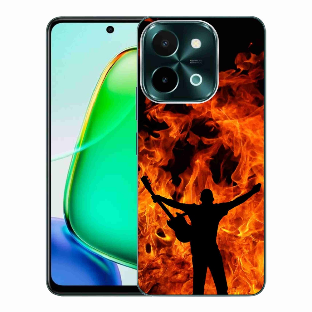 Gél borítás mmCase a Vivo Y28-on - zenész és tűz