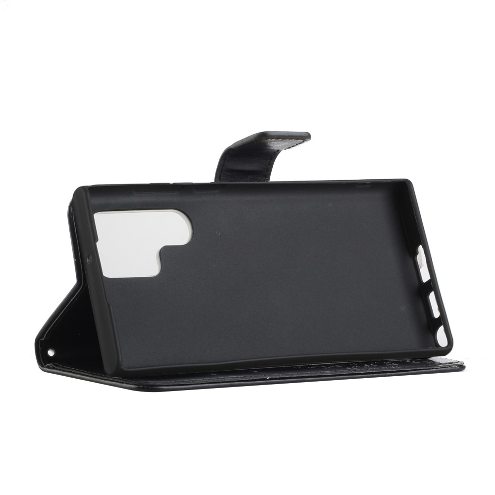 Fa könyv tok Samsung Galaxy S24 Ultra készülékhez - fekete