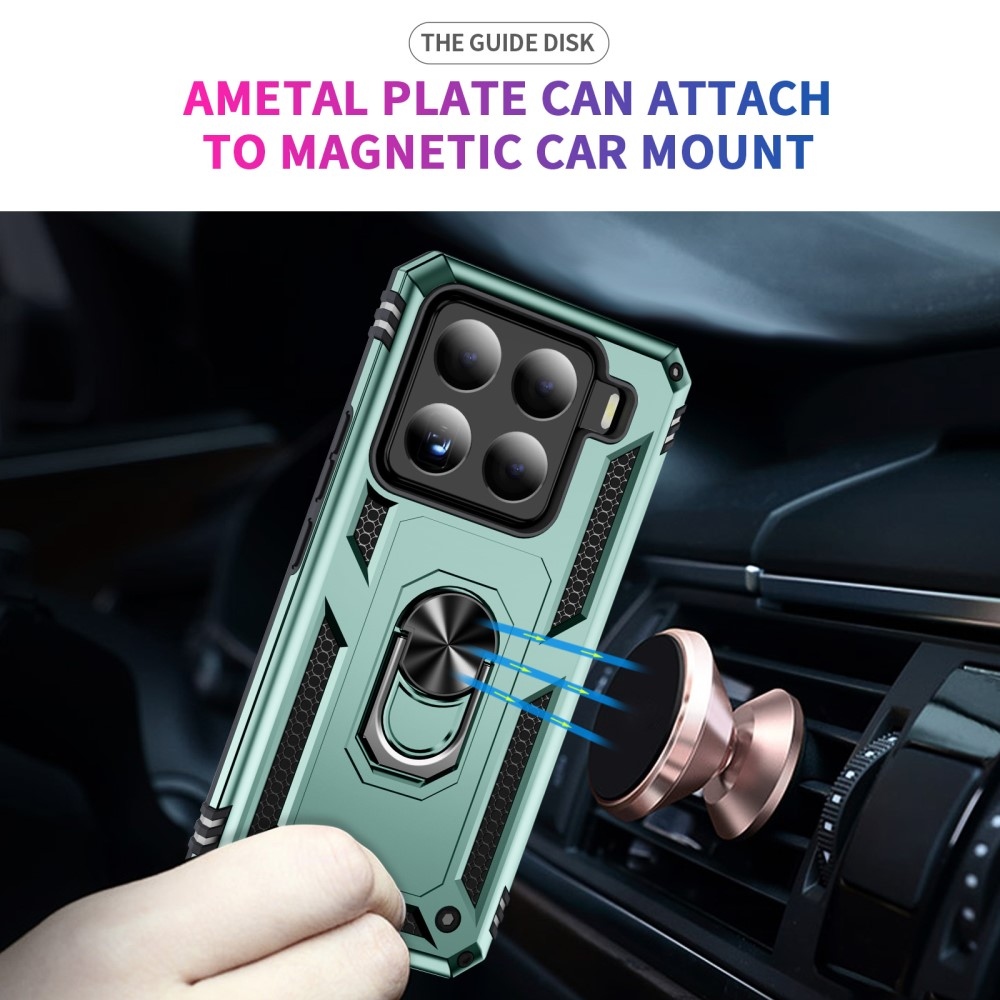 Gyűrűk tartós burkolat Xiaomi 15 - zöld