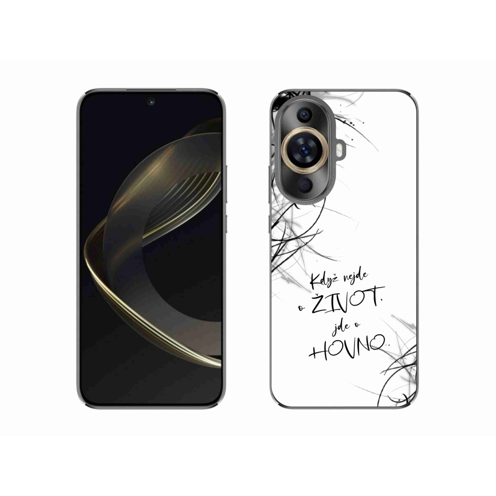 Gél borító mmCase a Huawei Nova 11 készülékhez - vicces szöveg 16 fehér háttér