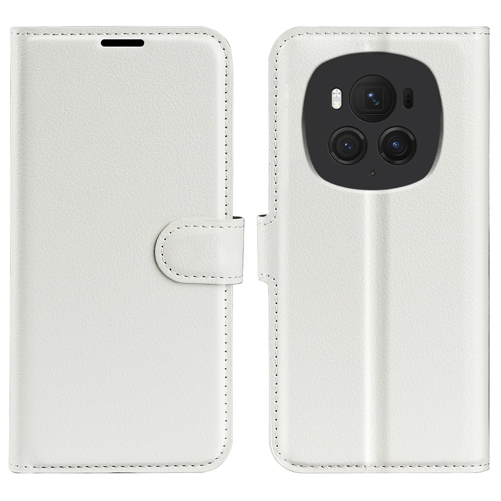 Litchi könyv tok a Honor Magic 6 Pro 5G készülékhez - fehér