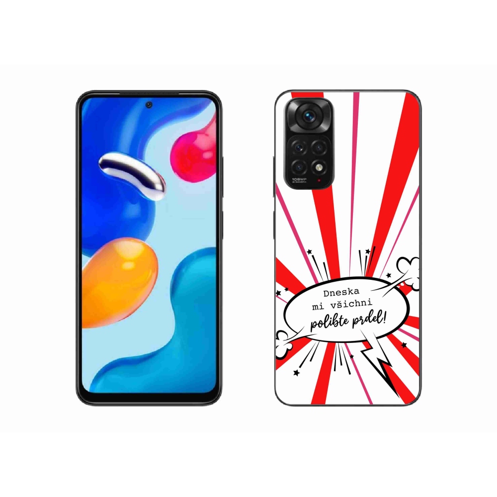 Gél borító mmCase a Xiaomi Redmi Note 11S 4G-hez - vicces szöveg 15 fehér háttérrel