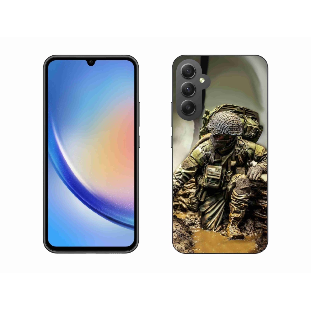 Zselés borítás mmCase Samsung Galaxy A34 5G - katonás