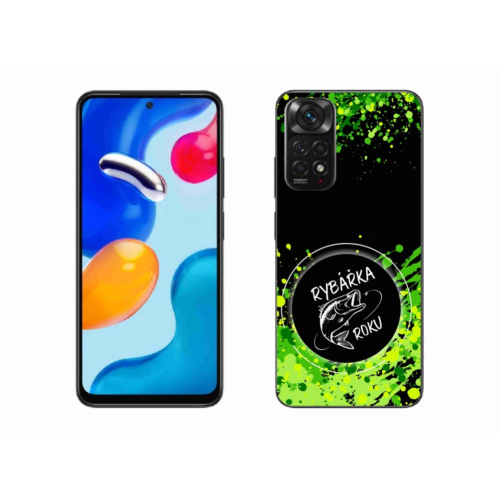 Gél borító mmCase a Xiaomi Redmi Note 11 4G-hez - az év halászának fekete háttere