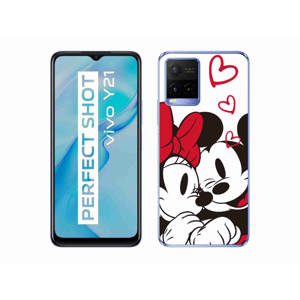 Zselés borítás mmCase a Vivo Y21/Y21s/Y33s készülékhez - minnie és mickey