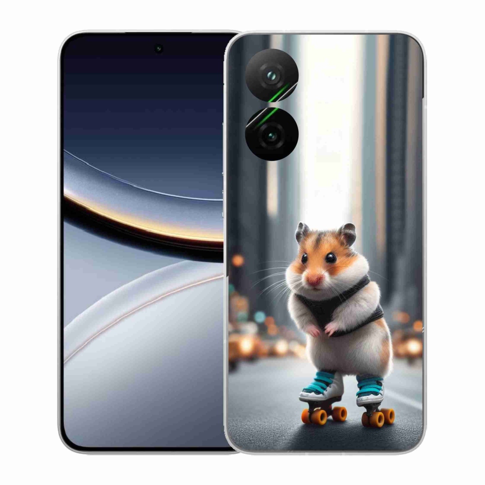 Gél borítás mmCase a Xiaomi Poco F7 5G számára - hörcsög a korcsolyán