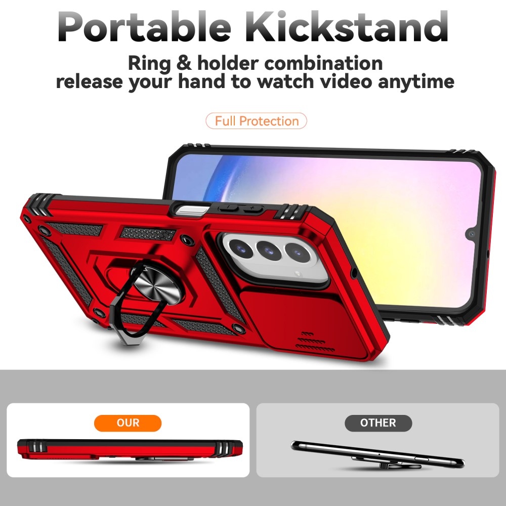 Gyűrűálló borítás Samsung Galaxy A26 5G készülékhez - piros