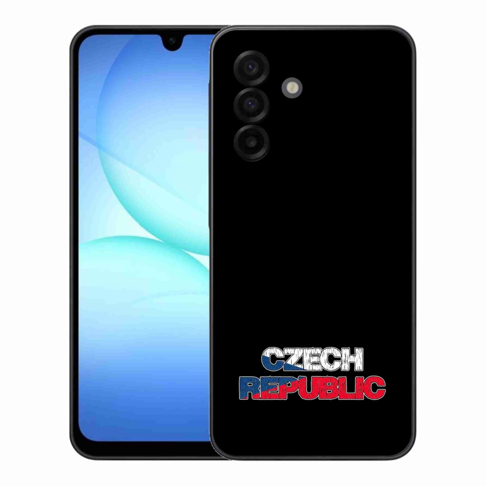 Zselés borítás mmCase Samsung Galaxy A17 4G/5G - Csehország fekete háttérrel