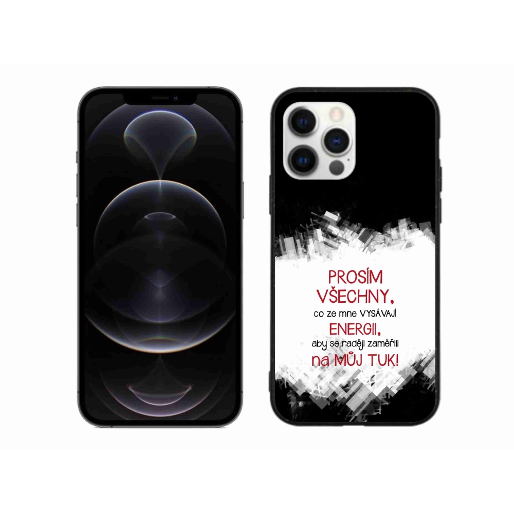 Gél borítás mmCase iPhone 12 Pro Max készülékhez - vicces szöveg 1 piros