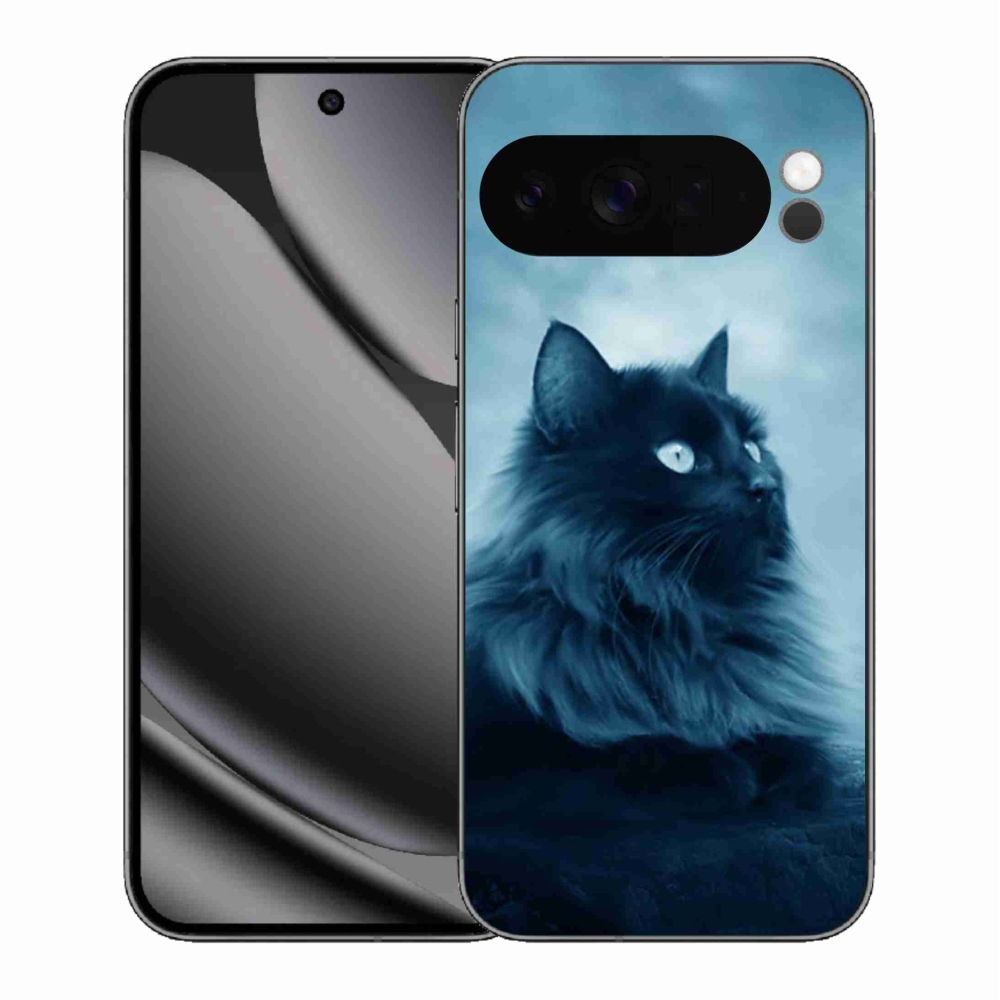 Zselés borítás mmCase a Google Pixel 10 Pro XL-hez - fekete cat 1
