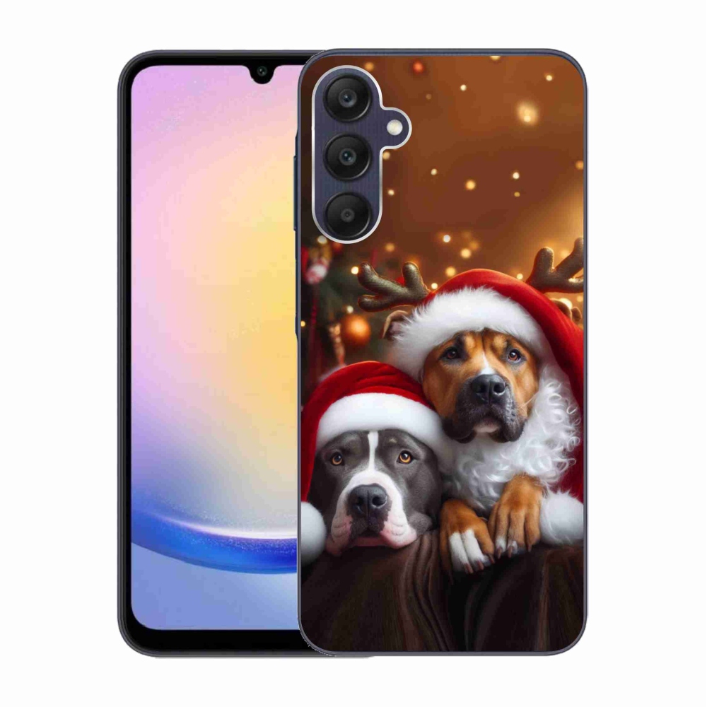 Gél borítás mmCase Samsung Galaxy A25 5G - Karácsonyi kutyák