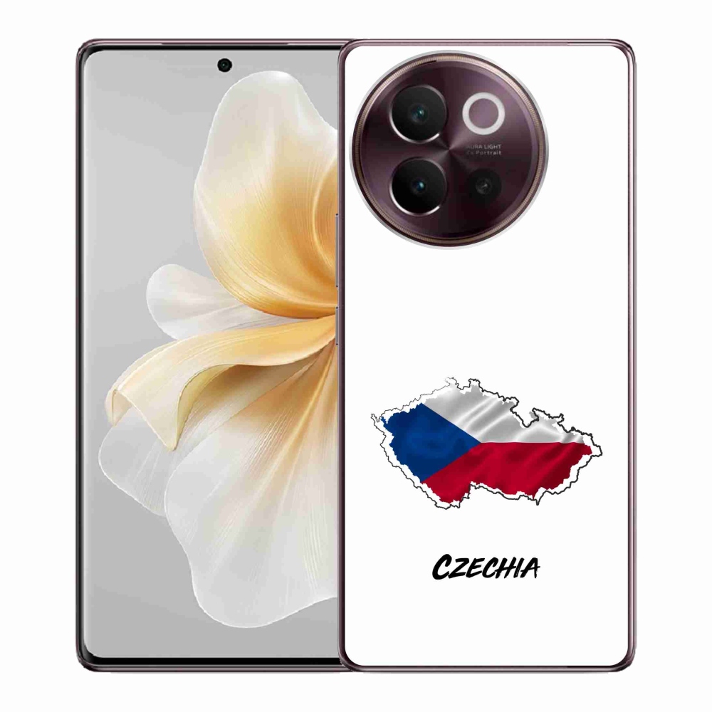Gél borítás mmCase a Vivo V40 Lite 5G - Csehország fehér háttérrel