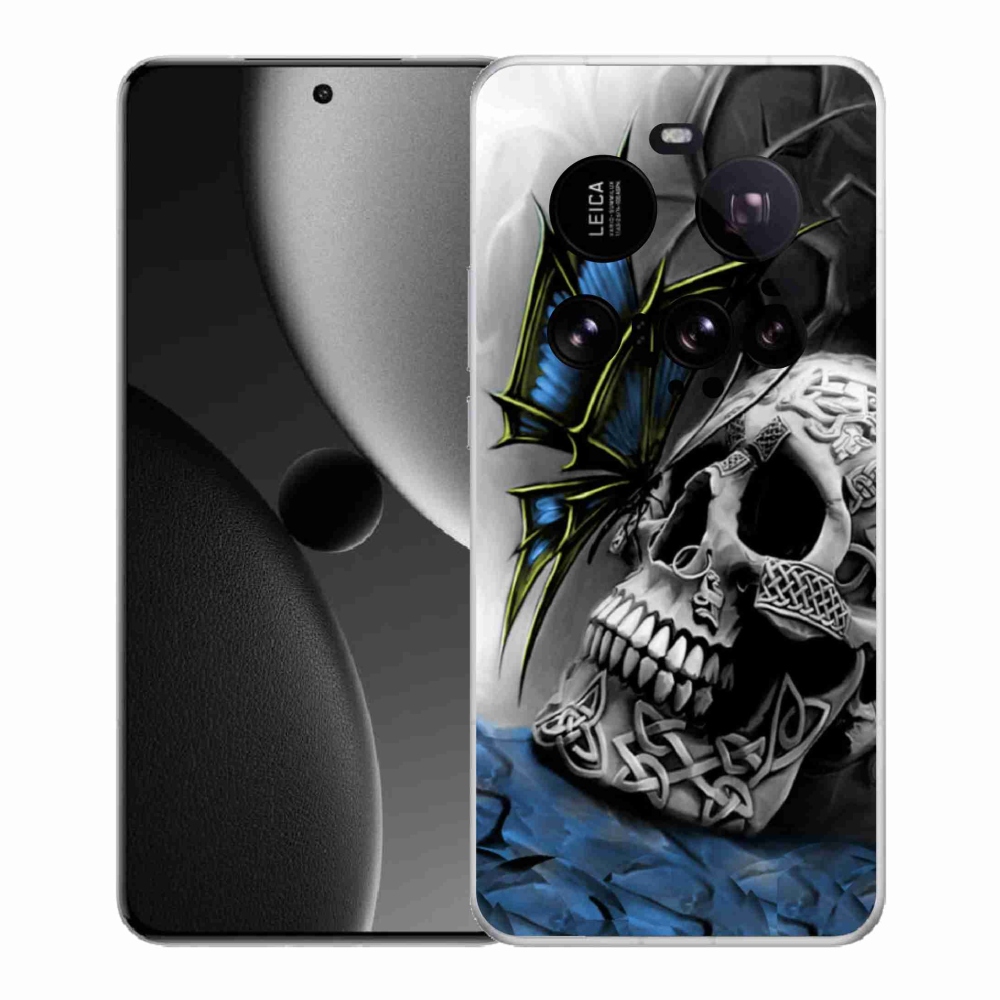 Gél borítás mmCase a Xiaomi 15 Ultra számára - pillangó és koponya