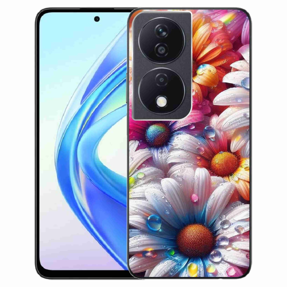 Zselés borító mmCase a Honor X7b/Honor 90 Smart készülékhez - színes margaréták