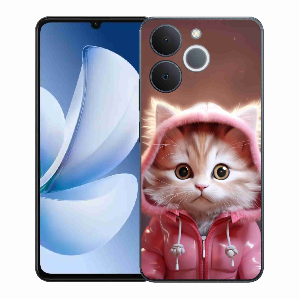 Gél borítás mmCase a Realme Note 70T számára - aranyos cica 3