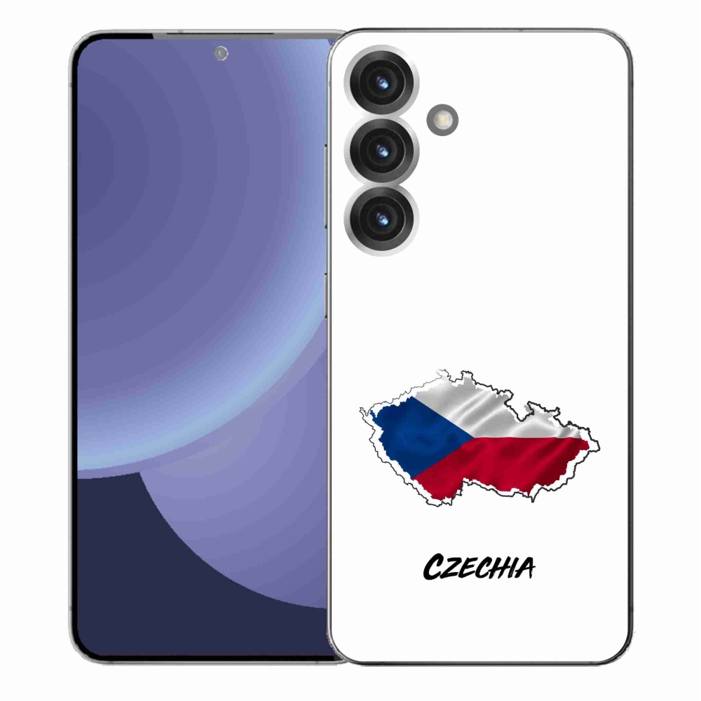 Gél borítás mmCase Samsung Galaxy S25+ - Csehország fehér háttérrel